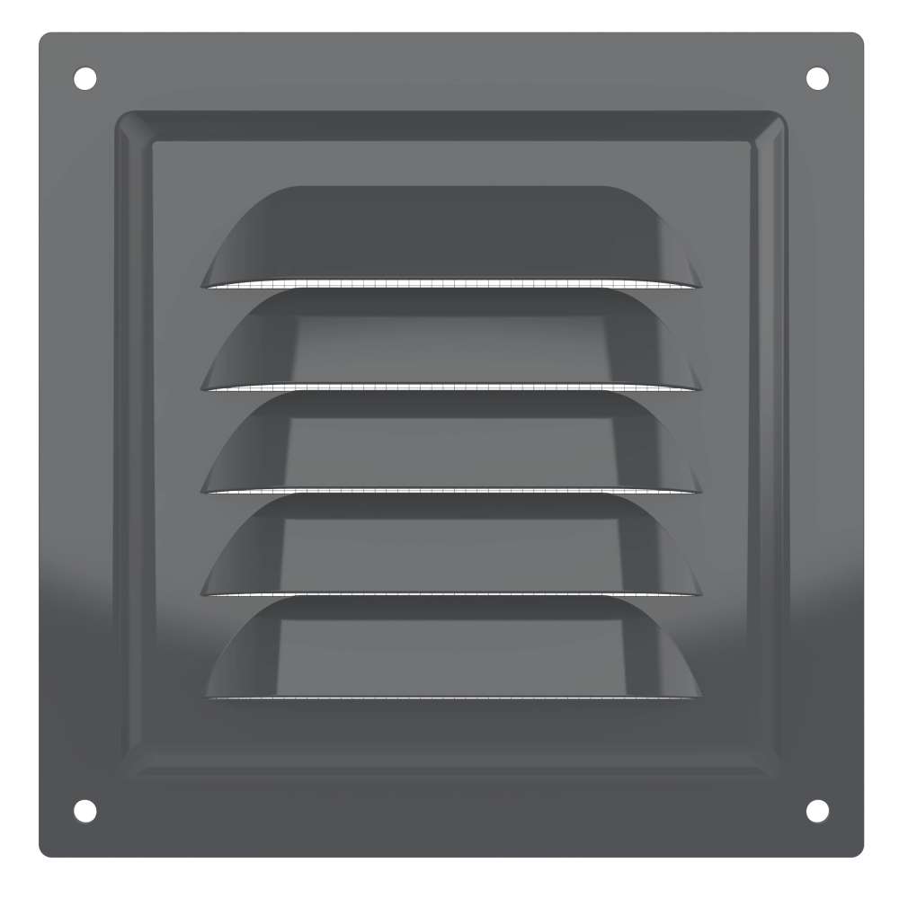 Решетка вентиляционная МЭ сетка 125х125 окрашенная сталь Gray ERA