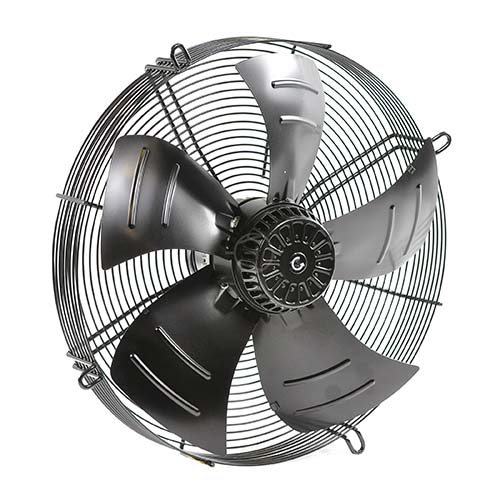 Вентилятор осевой YWF4E-550B-137/50-G нагнетающий на сетке (8200 м³/ч)
