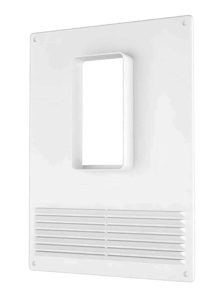 Площадка торцевая ПТВР фланец 60х120 вертикальная решетка 180х250 пластик ERA