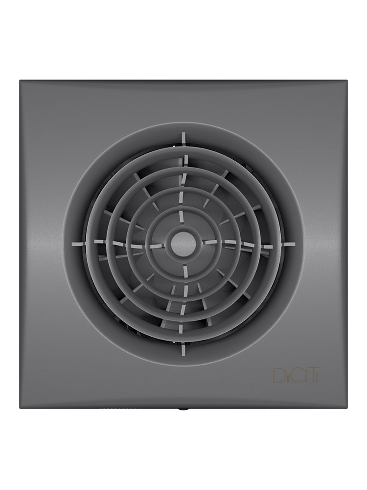 Вентилятор накладной AURA D100 обратный клапан Dark gray metal DICITI