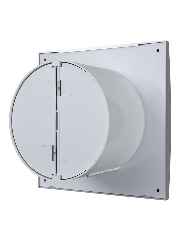 Вентилятор накладной AURA D125 обратный клапан Gray metal DICITI