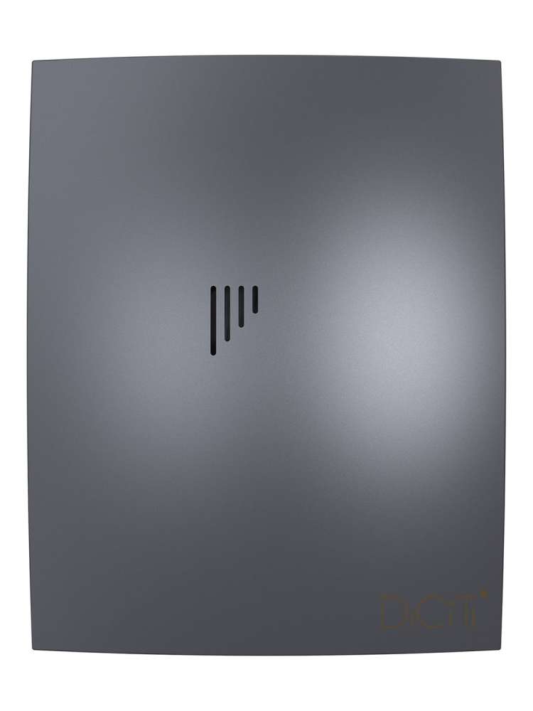 Вентилятор накладной BREEZE D125 обратный клапан Dark gray metal DICITI