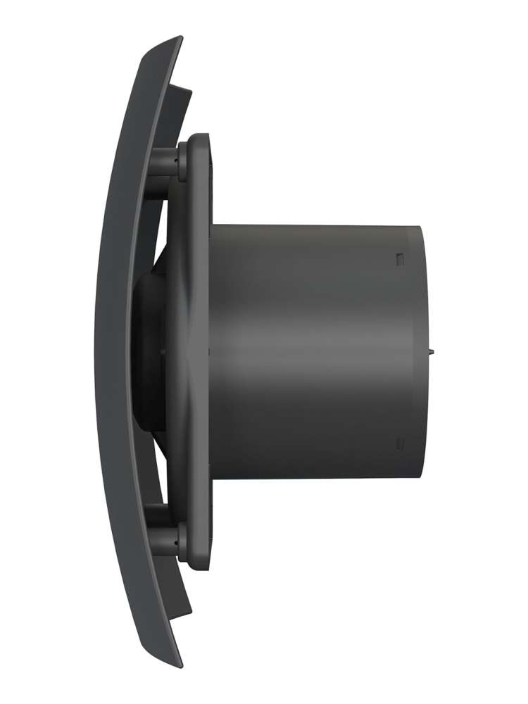 Вентилятор накладной BREEZE D125 обратный клапан Matt black DICITI