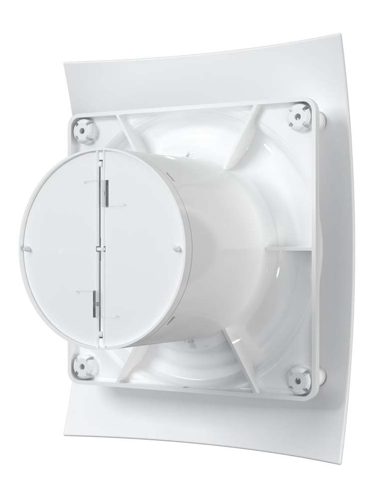 Вентилятор накладной BREEZE D125 обратный клапан Matt white DICITI