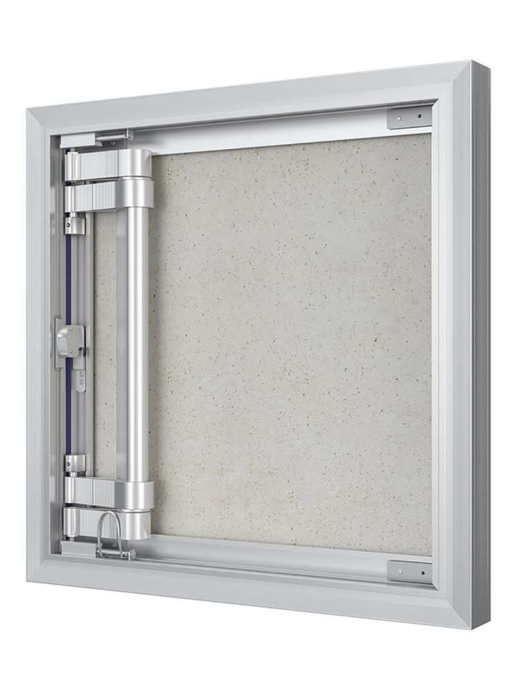 Люк ревизионный D C ERAmo Optimum 400х400 скрытый монтаж петля алюминий EVECS