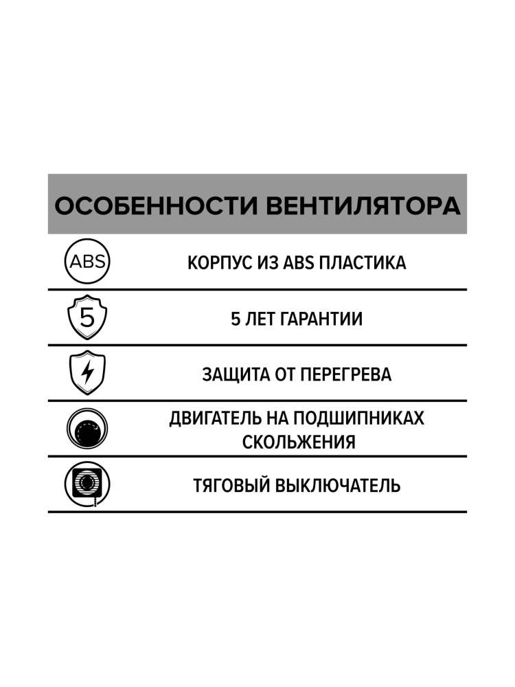 Вентилятор накладной QUADRO D100 тяговый выключатель ERA