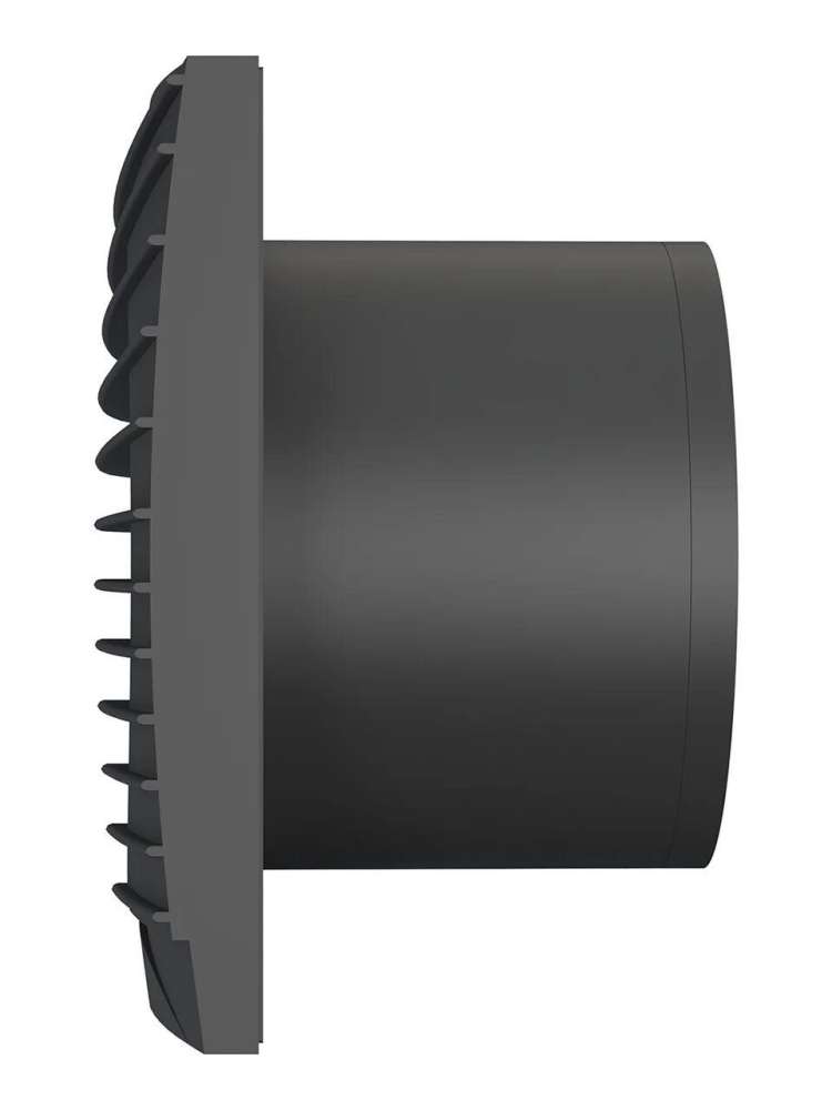 Вентилятор накладной SILENT D125 обратный клапан Matt black DICITI