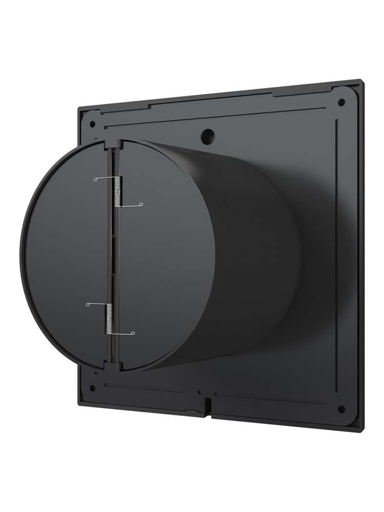 Вентилятор накладной SLIM D100 обратный клапан Matt black DICITI