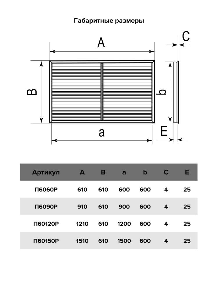 Экран радиаторный ПР фланец 600х600 пластик ERA